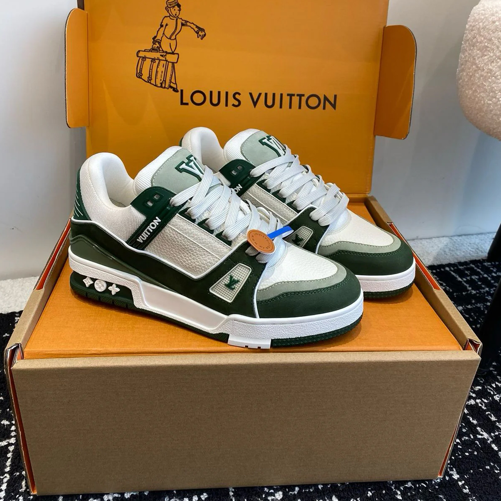Louis Vuitton Trainer Olive Green