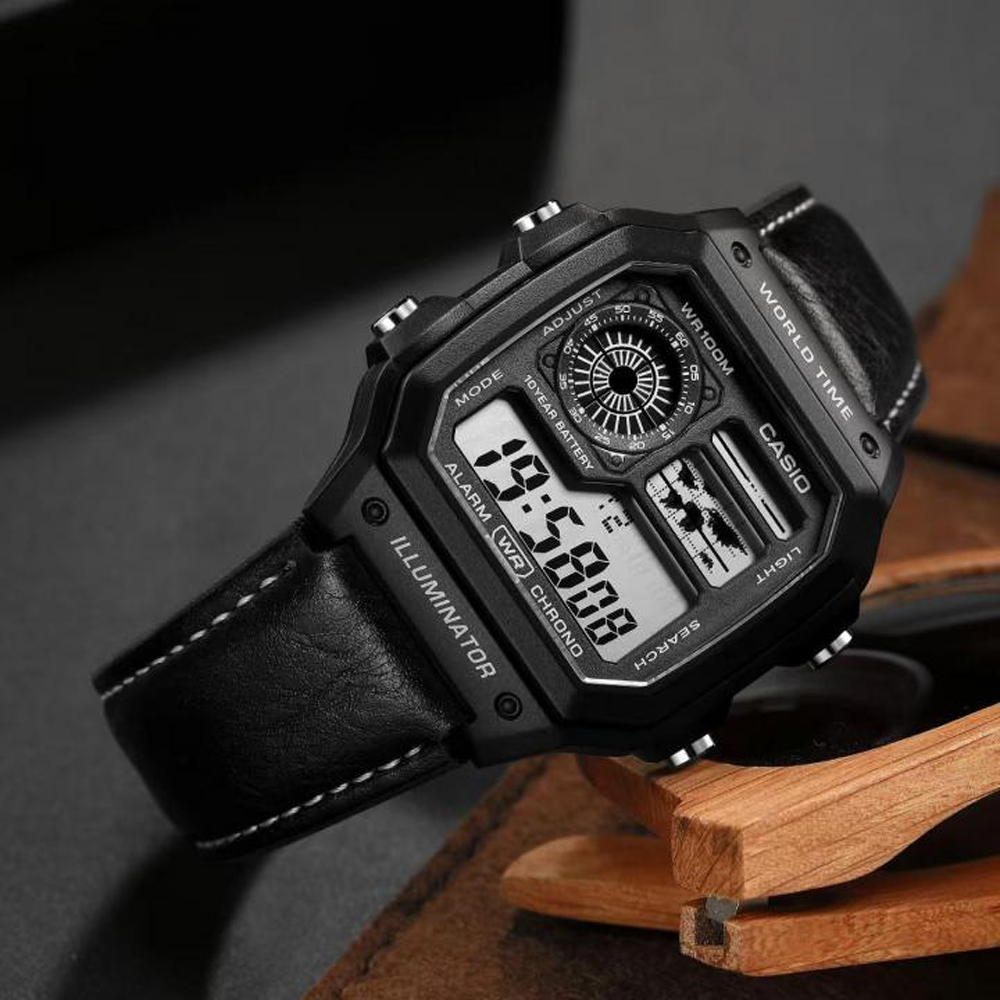 Casio AE-1200 illuminator - J1228 | Durable LED-Lit Digital Watch