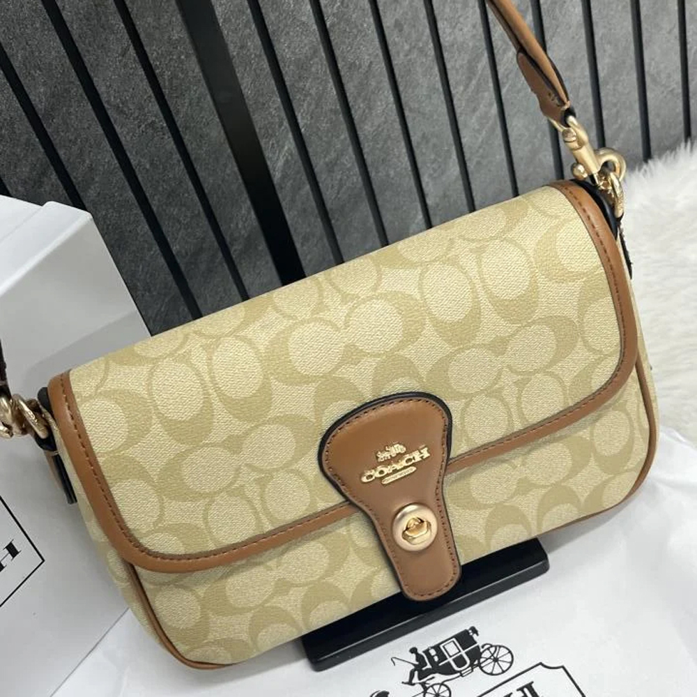 10 Coach Turnlock Hadley Brown Shoulder