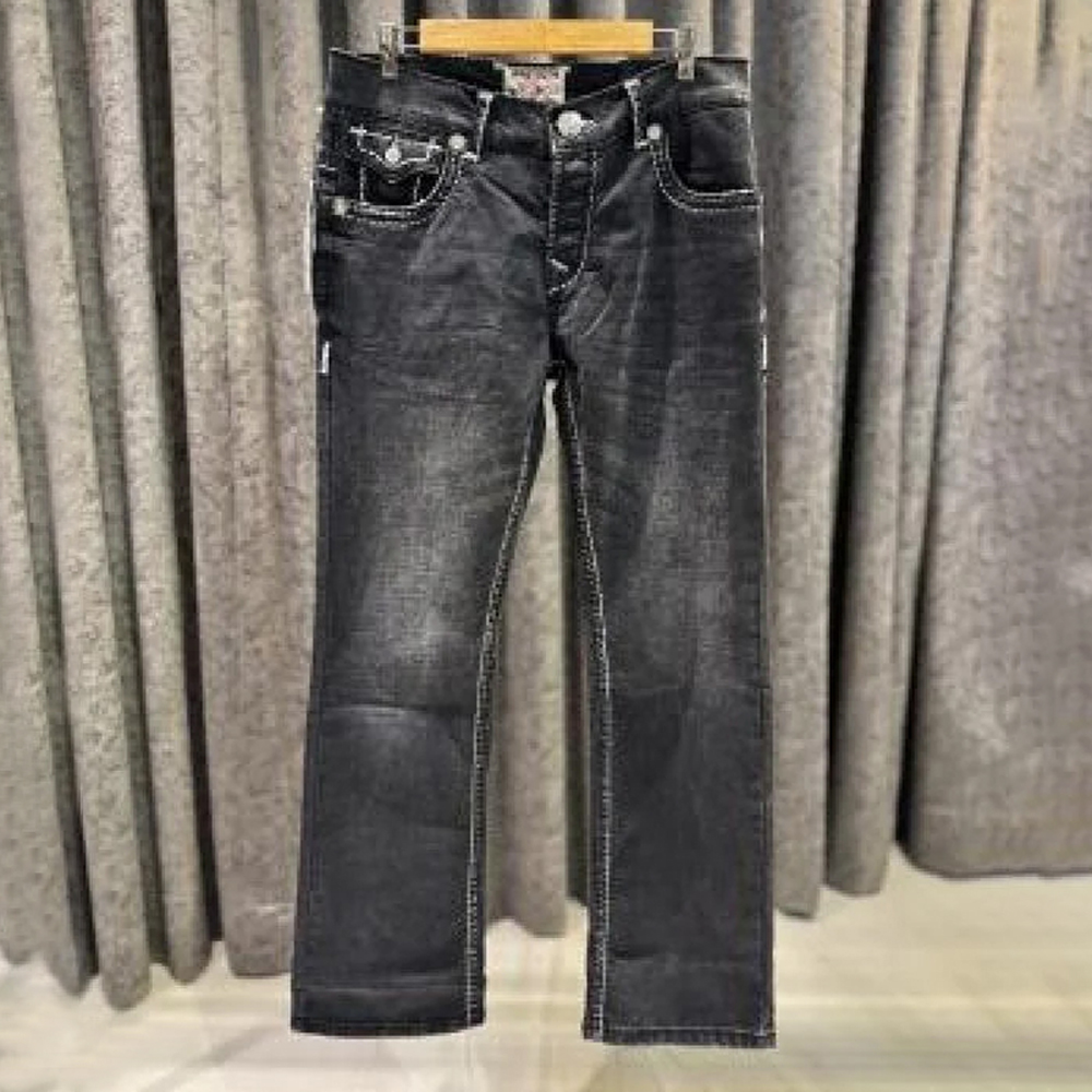 TRUE RELIGION CHARCOAL BLACK DENIM