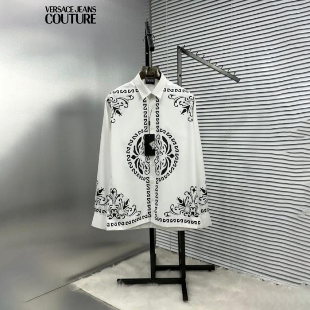 VERSACE WHITE BANDANA IMPORTED SHIRT