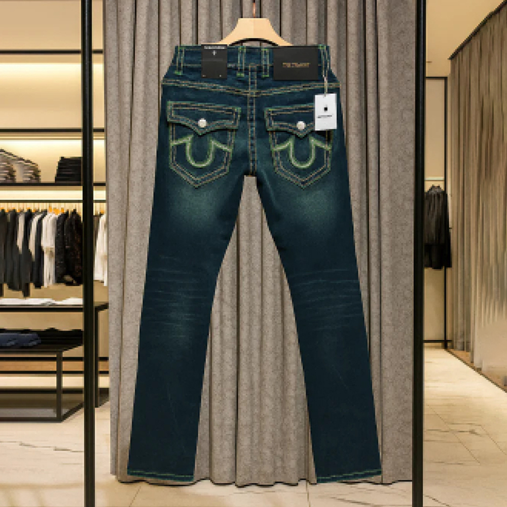 TRUE RELIGION DENIM IMPORTED GREENISH BLUE