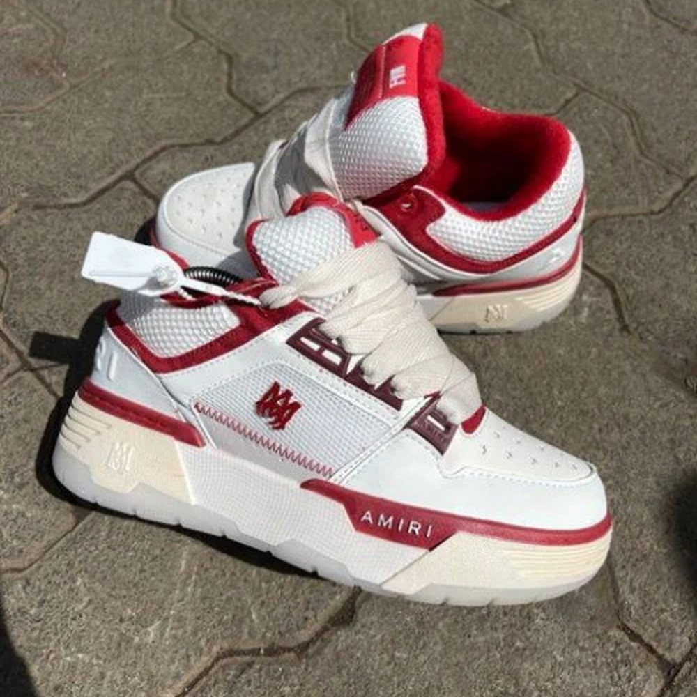 Amiri MA 1 Low White Beige Red