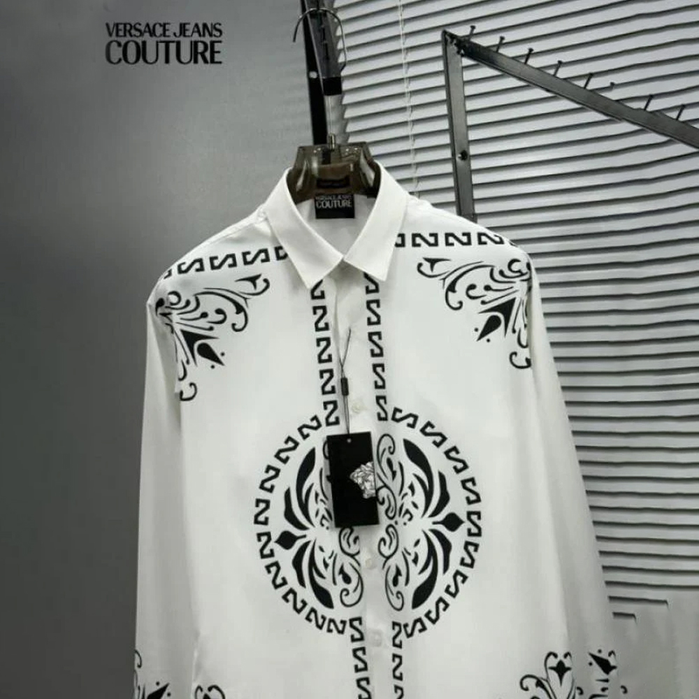 VERSACE WHITE BANDANA IMPORTED SHIRT