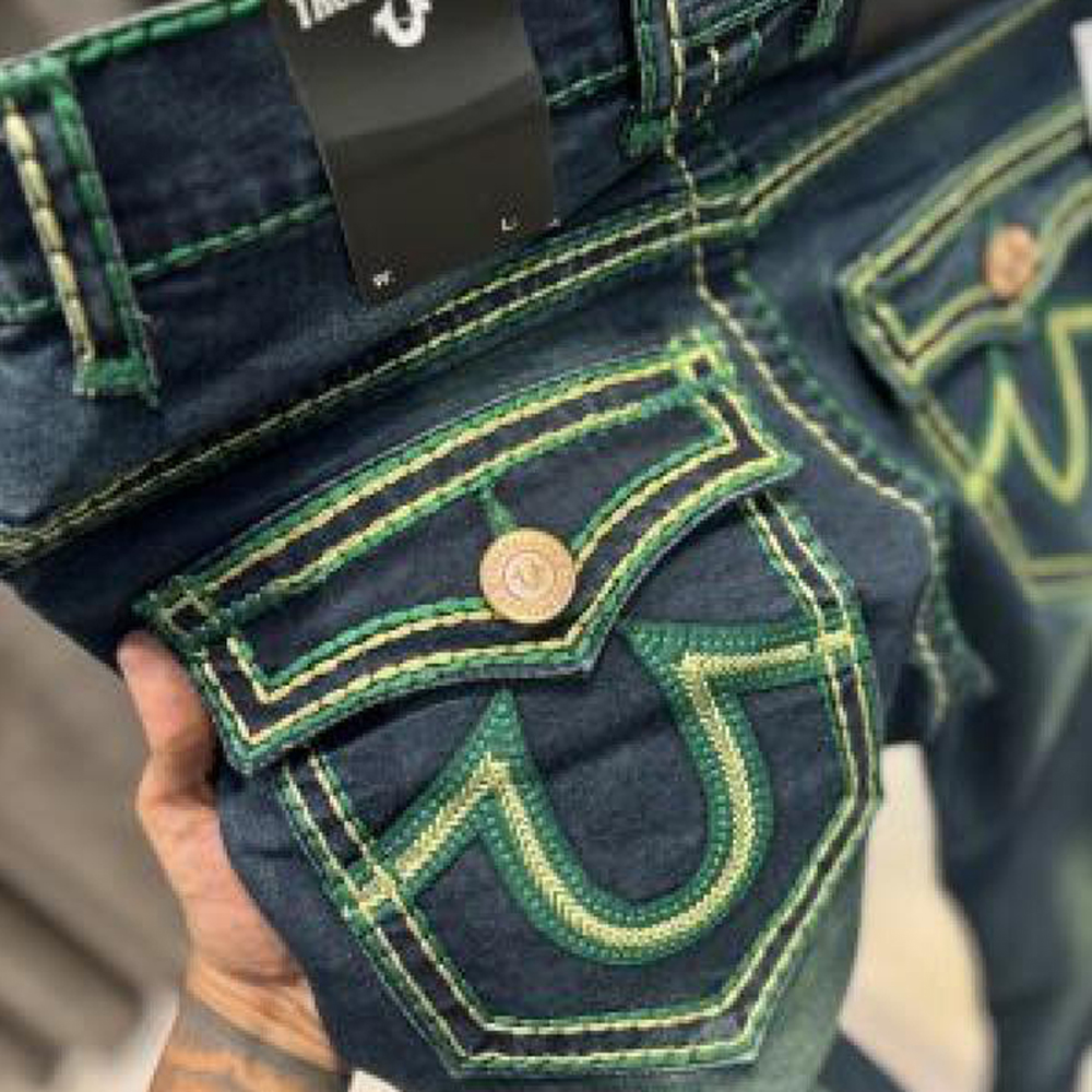 TRUE RELIGION DENIM IMPORTED GREENISH BLUE