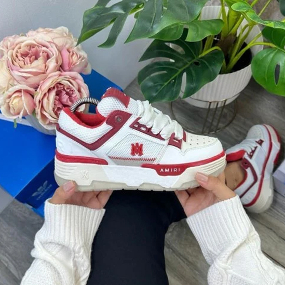 Amiri MA 1 Low White Beige Red