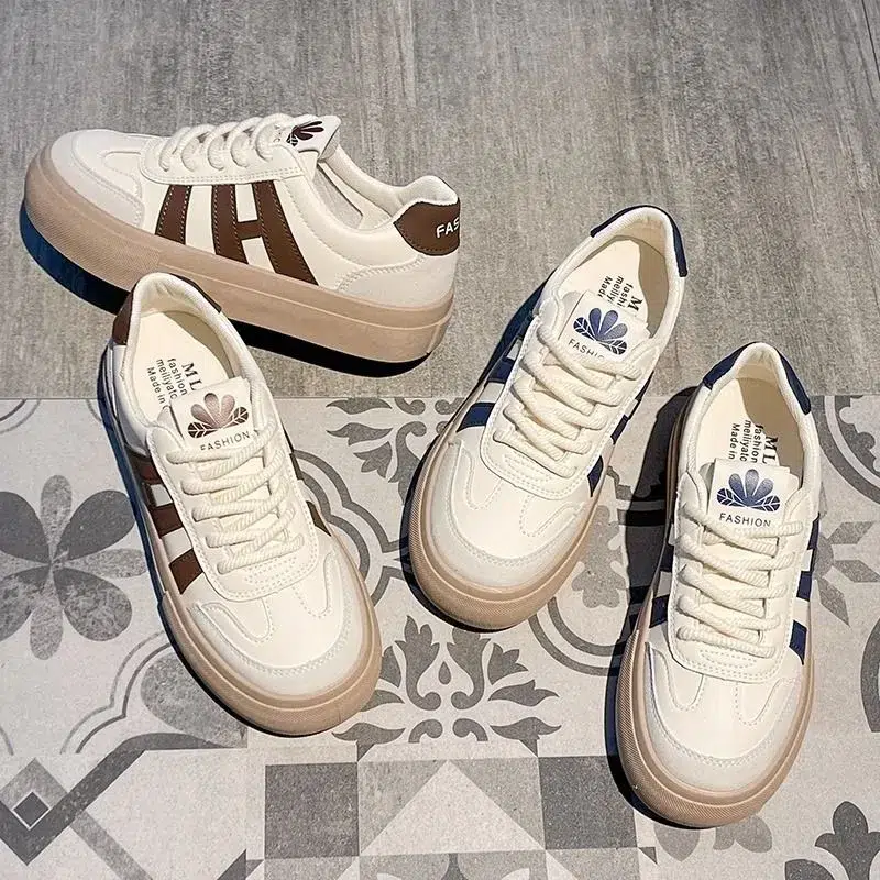 Women's Vulcanize Shoes Design Round Toe Lace Up Sports Casual Women's Sneaker Shoes Comfortable flat shoes zapatos de mujer