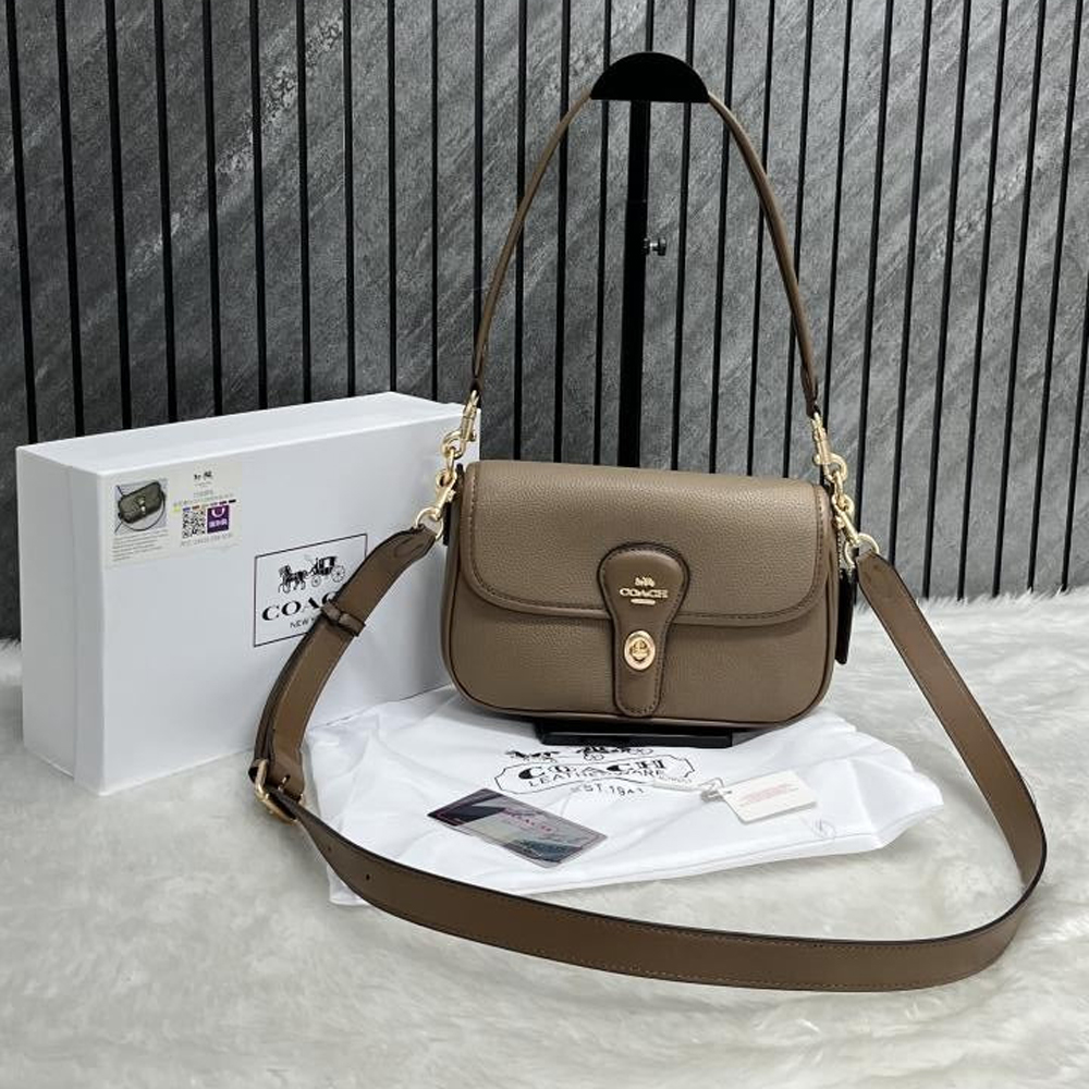 8 Coach Turnlock Hadley Black Shoulder Crossbody Bag With OriginalBox