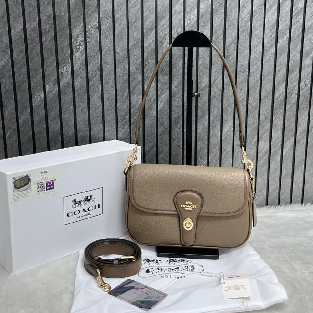 8 Coach Turnlock Hadley Black Shoulder Crossbody Bag With OriginalBox