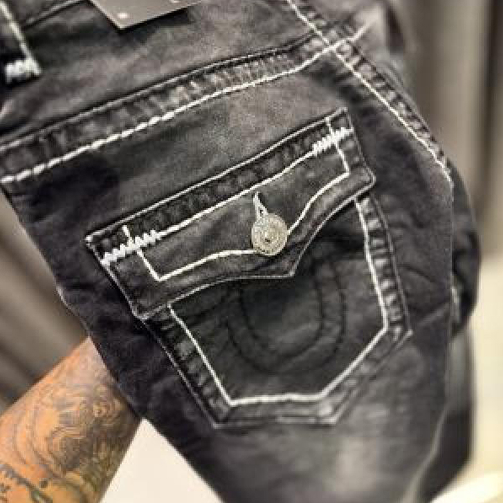 TRUE RELIGION CHARCOAL BLACK DENIM