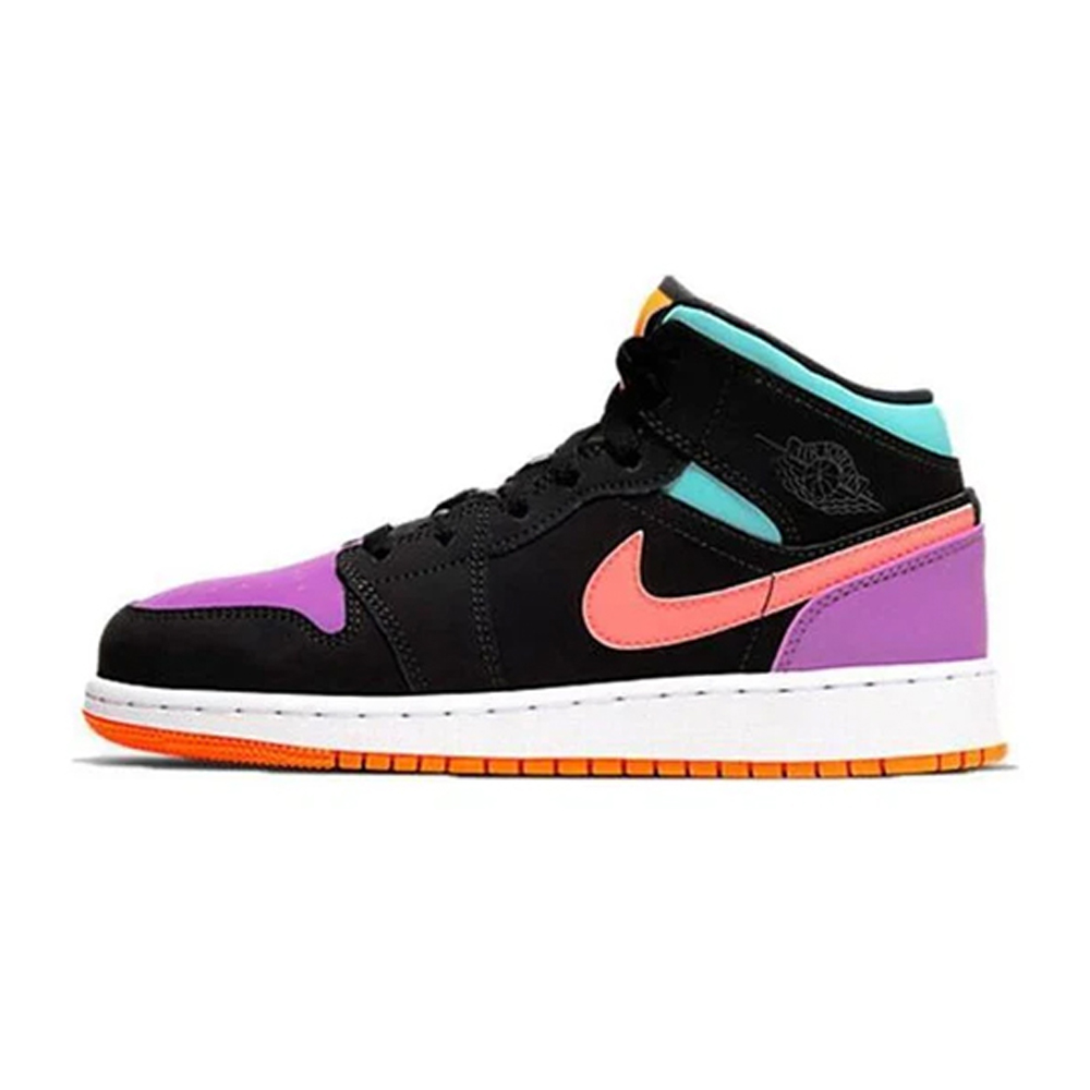 NIKE AIR JORDAN 1 MID BLACK CONE