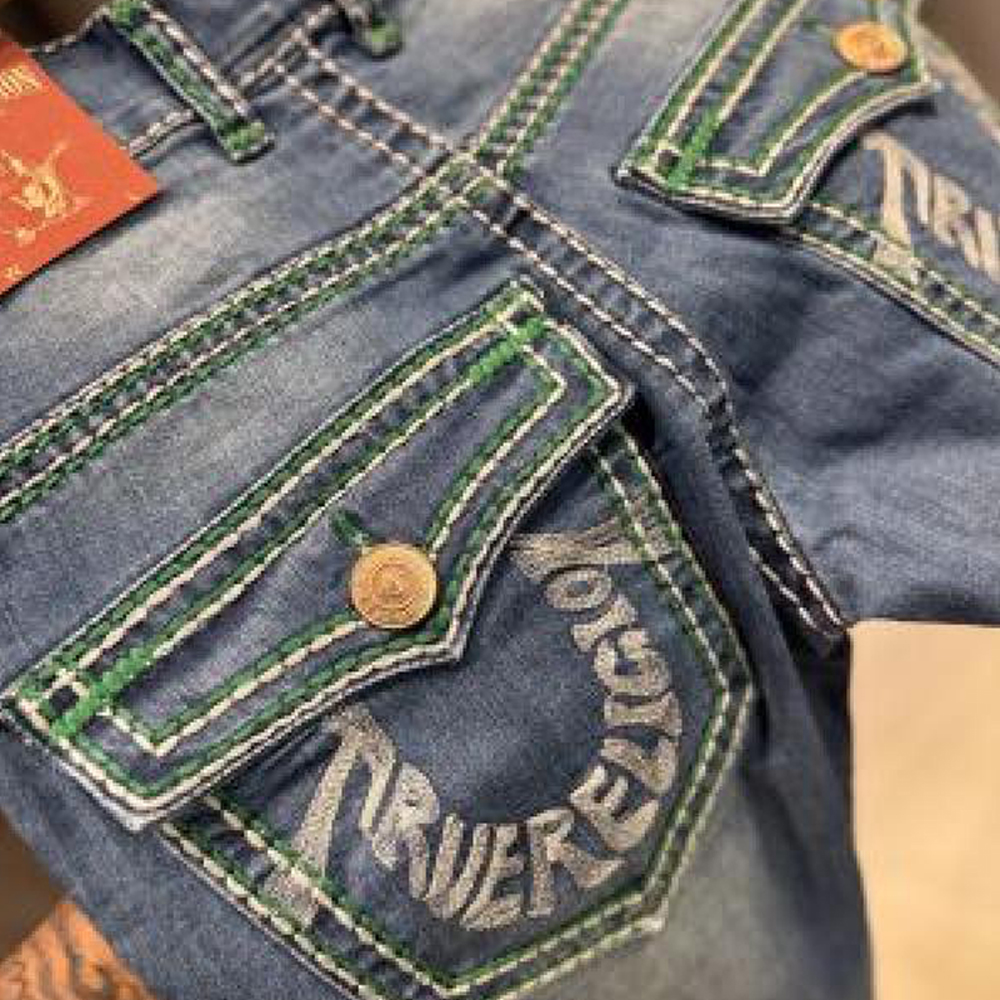 TRUE RELIGION BLUE BOOTCUT JEANS