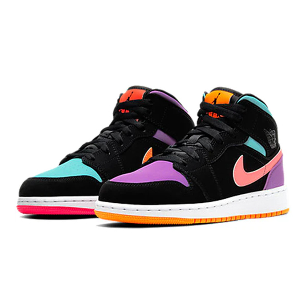 NIKE AIR JORDAN 1 MID BLACK CONE