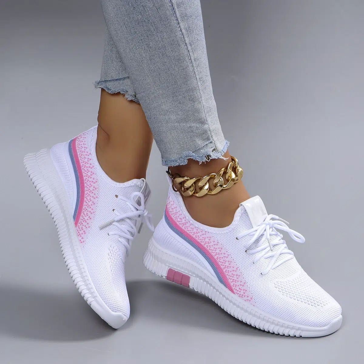 Women's summer breathable mesh flat shoes